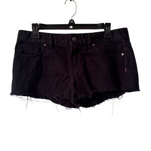 PINK Victoria's Secret Black Denim Cutoff Shorts